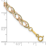 Load image into Gallery viewer, 14K Two-tone Gold Oval Link Bracelet Length 7.25'' inches