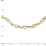 Load image into Gallery viewer, 14K Two-tone Gold Fancy Mirror Bead Necklace Length 18'' inches