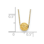 Load image into Gallery viewer, 14K Yellow Gold Bead Necklace Length 18'' inches