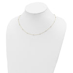 Load image into Gallery viewer, 14K Two-tone Gold Ropa Mirror Bead W/2'' Ext Necklace Length 16'' inches