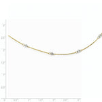 Load image into Gallery viewer, 14K Two-tone Gold Diamond-cut Beads w/ 2'' Ext Necklace Length 16'' inches