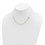 Load image into Gallery viewer, 14K Yellow Gold Oval Cable with Open Flat Hearts Necklace Length 16'' inches