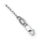 Load image into Gallery viewer, 14K White Gold Diamond-cut 3mm Beaded Rosary Necklace Length 24'' inches