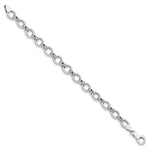 Load image into Gallery viewer, 14K White Gold Fancy Bracelet Length 7'' inches