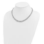 Load image into Gallery viewer, 14K White Gold Diamond Cut Necklace Length 17'' inches