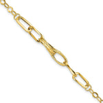 Load image into Gallery viewer, 14K Yellow Gold Polished Textured Fancy Link Bracelet Length 7.75'' inches