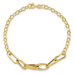 Load image into Gallery viewer, 14K Yellow Gold Polished Textured Fancy Link Bracelet Length 7.75'' inches