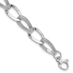 Load image into Gallery viewer, 14K White Gold Polished Fancy Link Bracelet Length 8'' inches