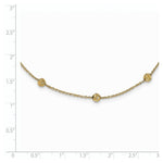 Load image into Gallery viewer, 14K Yellow Gold Diamond-cut Beads Station Necklace Length 17'' inches