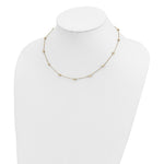 Load image into Gallery viewer, 14K Yellow Gold Diamond-cut Beads Station Necklace Length 17'' inches