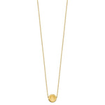 Load image into Gallery viewer, 14K Yellow Gold Brushed Polished & Diamond-cut Circle Necklace Length 18'' inches