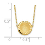 Load image into Gallery viewer, 14K Yellow Gold Brushed Polished & Diamond-cut Circle Necklace Length 18'' inches