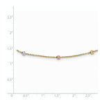 Load image into Gallery viewer, 14K Tri-Color Gold Polished & Diamond-cut Beaded Necklace Length 18'' inches