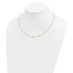 Load image into Gallery viewer, 14K Tri-Color Gold Polished & Diamond-cut Beaded Necklace Length 18'' inches