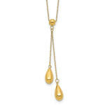 Load image into Gallery viewer, 14K Yellow Gold Polished Dangle Bead Necklace Length 18'' inches