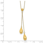 Load image into Gallery viewer, 14K Yellow Gold Polished Dangle Bead Necklace Length 18'' inches