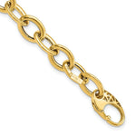 Load image into Gallery viewer, 14K Yellow Gold Fancy Oval Link Bracelet length: 8.5 inches