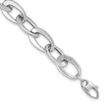 Load image into Gallery viewer, 14K White Gold Polished Fancy Link Bracelet length: 8 inches