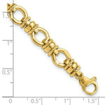 Load image into Gallery viewer, 14K Yellow Gold and Textured Fancy Link Bracelet length: 7.75 inches