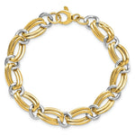 Load image into Gallery viewer, 14k Two-Tone Gold Polished Italian Bracelet length: 7.5 inches
