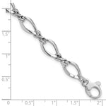 Load image into Gallery viewer, 14k White Gold Fancy Link Bracelet length: 7.5 inches