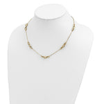 Load image into Gallery viewer, 14k Yellow Gold Fancy 3-Links Italian Made Necklace length: 18 inches