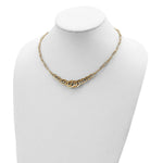 Load image into Gallery viewer, 14k Yellow Gold Textured Fancy Link Italian Made Necklace length: 18 inches