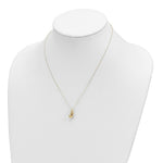 Load image into Gallery viewer, 14K Yellow Gold Puffed Teardrop Necklace length: 18 inches