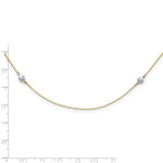 Load image into Gallery viewer, 14k Two Tone Gold Polished and Textured Circles Necklace length: 36 inches