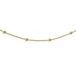 Load image into Gallery viewer, 14K Yellow Gold Diamond-cut Tiny Puffed Circles 15-Station Necklace length: 18 inches