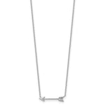 Load image into Gallery viewer, 14k White Gold Polished Arrow Necklace length: 17 inches