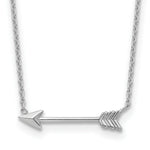 Load image into Gallery viewer, 14k White Gold Polished Arrow Necklace length: 17 inches