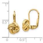 Load image into Gallery viewer, 14K Yellow Gold Polished Love Knot Leverback Earrings