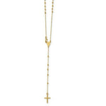 Load image into Gallery viewer, 14K Yellow Gold Rosary Necklace length: 16.5 inches