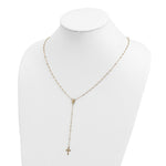 Load image into Gallery viewer, 14K Yellow Gold 2mm Beaded Rosary Necklace length: 19.5 inches