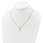 Load image into Gallery viewer, 14K Yellow Gold 3-Strand Diamond-cut Heart Toggle Necklace length: 18 inches