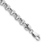 Load image into Gallery viewer, 14K White Gold 6.25mm Polished Fancy Rolo Link Bracelet Length 7.5'' inches