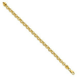 Load image into Gallery viewer, 14K Yellow Gold 6.25mm Polished Fancy Rolo Link Bracelet Length 7.5'' inches