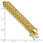 Load image into Gallery viewer, 14K Yellow Gold 9.25mm Polished Mesh Bracelet Length 7.25'' inches