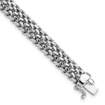 Load image into Gallery viewer, 14K White Gold 7mm Polished Mesh Bracelet Length 7.25'' inches