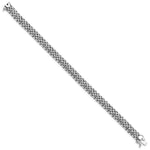 Load image into Gallery viewer, 14K White Gold 7mm Polished Mesh Bracelet Length 7.25'' inches