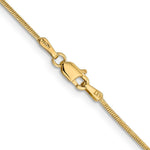 Load image into Gallery viewer, 14K Yellow Gold 1.1mm Round Snake Chain Necklace Length 16'' inches