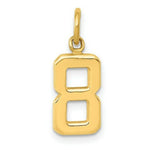 Load image into Gallery viewer, 14K Yellow Gold Casted Small Polished Number 6 Charm