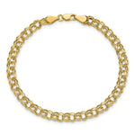 Load image into Gallery viewer, 8.25" Length Bracelet 14K Yellow Gold Lite 5mm Double Link Charm Bracelet