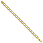 Load image into Gallery viewer, 8.25" Length Bracelet 14K Yellow Gold Lite 7mm Triple Link Charm Bracelet