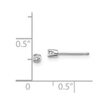 Load image into Gallery viewer, 14K White Gold .10-Carat I2 K-L Diamond Stud Push-on Post Earrings