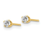 Load image into Gallery viewer, 14K Yellow Gold .15-Carat tw I2 K-L Diamond Stud Push-on Post Earrings