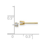 Load image into Gallery viewer, 14K Yellow Gold .15-Carat tw I2 K-L Diamond Stud Push-on Post Earrings