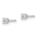 Load image into Gallery viewer, 14K White Gold .15-Carat I2 K-L Diamond Stud Push-on Post Earrings