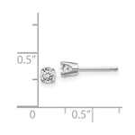 Load image into Gallery viewer, 14K White Gold .30ct I2 K-L Diamond Stud Push-on Post Earrings